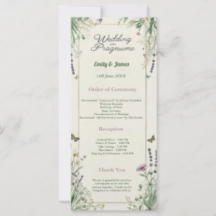 Rustic Cottagecore Wedding Program