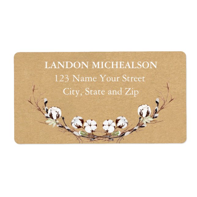 Rustic Cotton Address Labels (Front)
