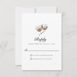 Rustic Cotton RSVP Card
