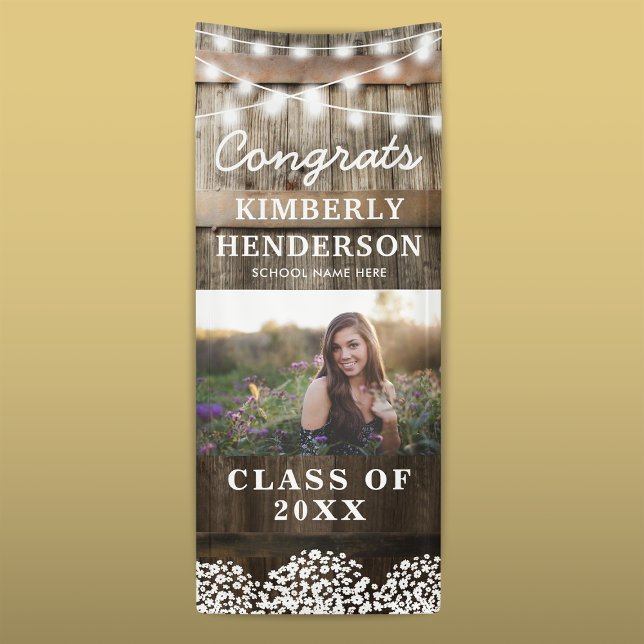 Rustic Country 2025 Graduation Photo Door Banner (Creator Uploaded)