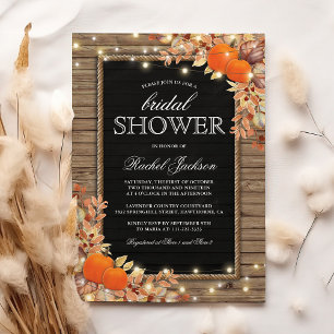 Rustic Country Autumn Fall Bridal Shower Invitation