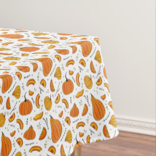 Rustic Country Autumn Fall Pumpkin Tablecloth