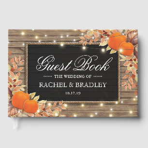 Rustic Country Autumn Fall Wedding Guest Book