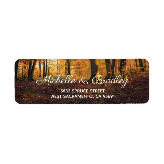 Rustic Country Autumn Fall Woodland Wedding (Front)