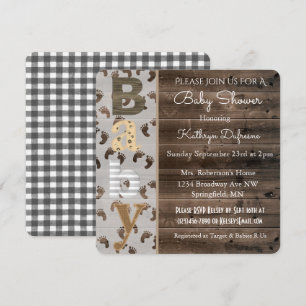 Rustic Country Baby Shower Invitation
