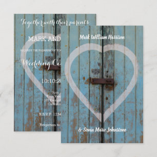 Rustic country barn door invitation