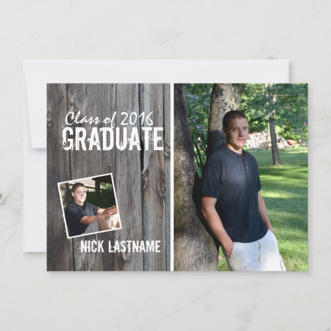 Rustic Country Barn Graduation Invitation (Front)