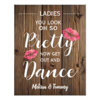 Rustic Country Barn wedding Bathroom sign