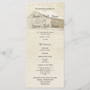 Rustic Country Barn Wedding Program Programme