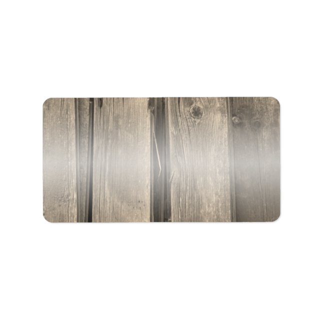 Rustic Country Barn Wood Label (Front)