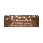 Rustic Country Barn Wood Twinkle Lights Address