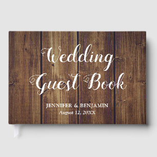 Rustic Country Barn Wood Wedding Guest Book