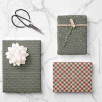 Rustic Country Boho Christmas Wrapping Paper