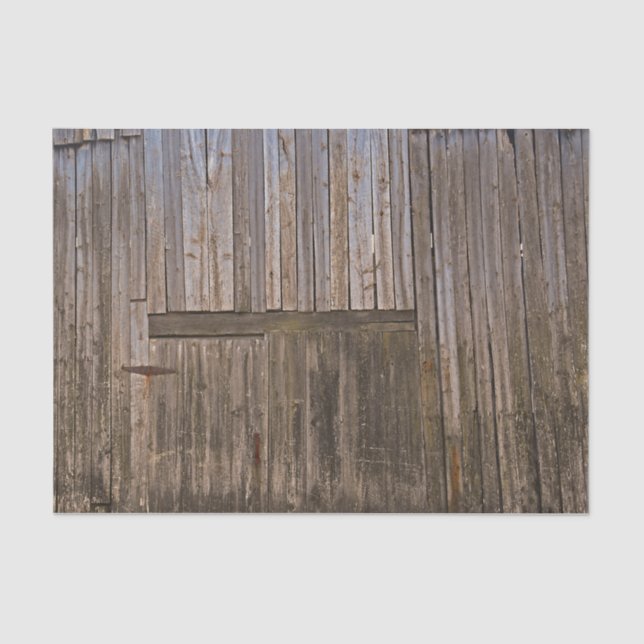 Rustic Country Brown Barn Wood Decoupage Tissue Paper (Front)