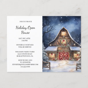 Rustic Country Business Company Christmas Party Postcard