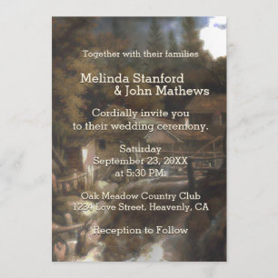 Rustic Country Cabin Invitation