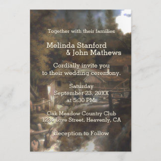 Rustic Country Cabin Invitation