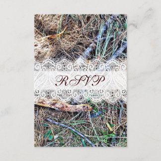 Rustic Country Camo Camouflage Wedding RSVP Cards