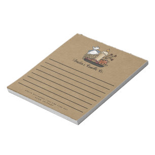 Rustic Country Candles and Potpourri Note Pad 