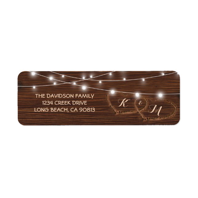 Rustic Country Carved Wooden Heart (Front)