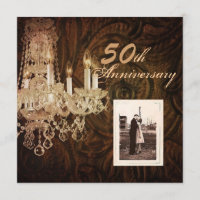 rustic country chandelier 50th wedding anniversary