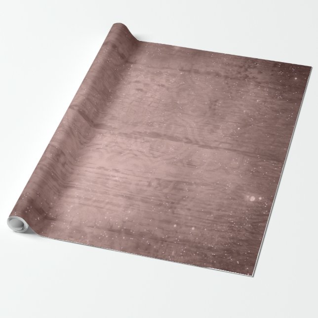 Rustic Country Chic Brown Wrapping Paper (Unrolled)