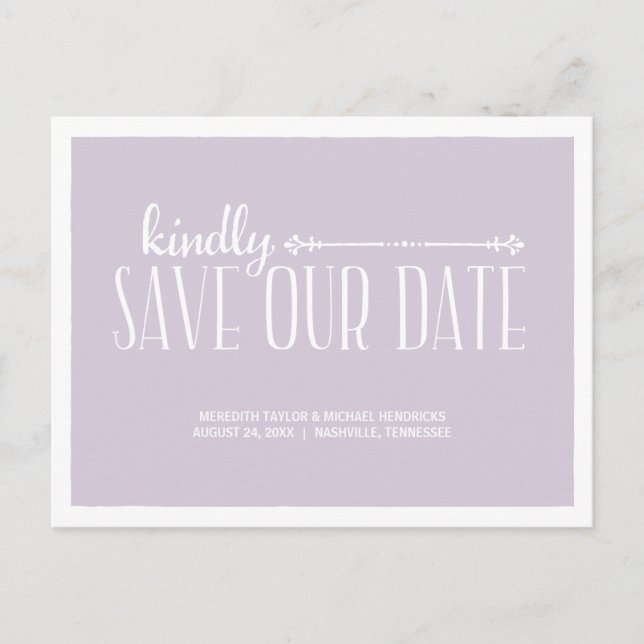 Rustic Country Chic Save the Date Announcement Postcard (Front)