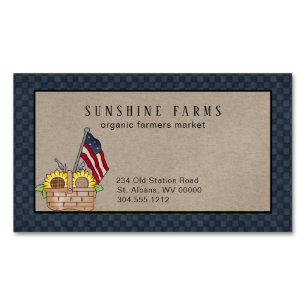 Rustic Country Chicken Farm  Magnetic Business Card