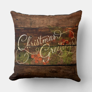 Rustic Country Christmas Cushion
