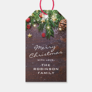 Rustic Country Christmas Holidays Gift Tags