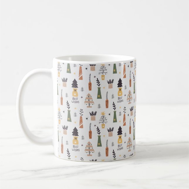Rustic Country Christmas Old Fashioned Coffee Mug (Left)