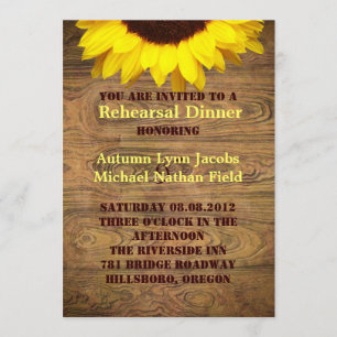 Rustic Country cowboy Wedding rehearsal dinner Invitation