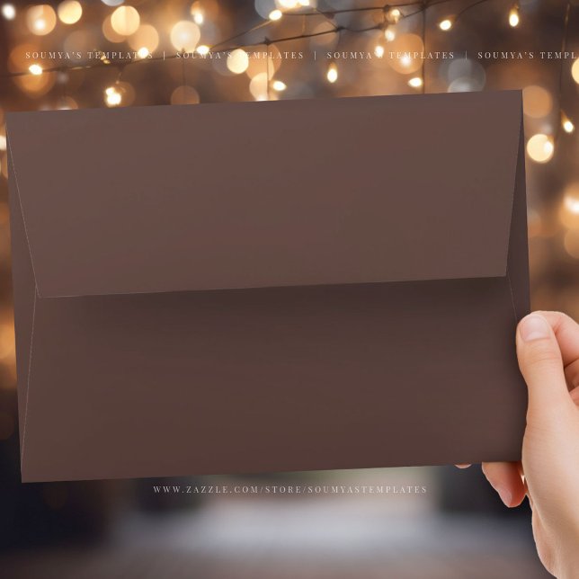 Rustic Country Dark Brown Envelope (Creator Uploaded)
