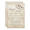 Rustic Country Double Hearts Wedding Invitations