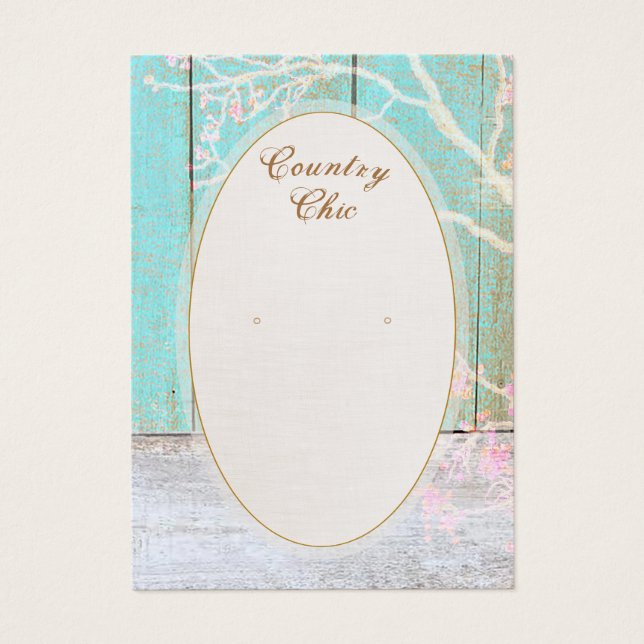 Rustic Country Earring Display Card (Front)