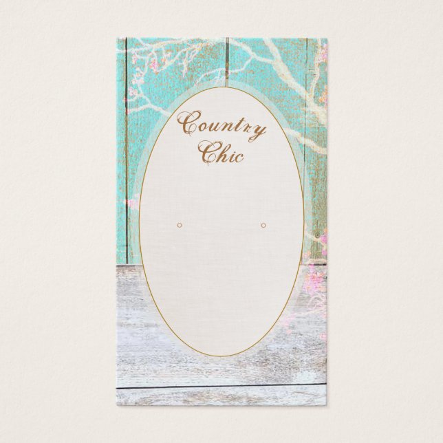 Rustic Country Earring Display Card (Front)