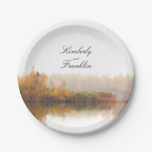 Rustic Country Fall Wedding Paper Plate