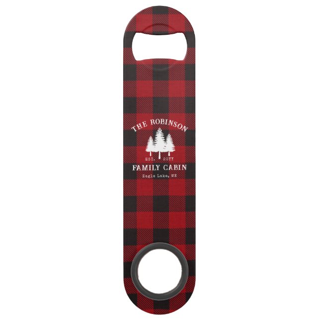 Rustic Country Family Cabin Tree Red Buffalo Plaid (Front)