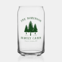 Rustic Country Family Cabin Trees Forest Green