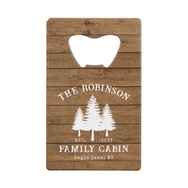 Rustic Country Family Cabin Trees Wood Plank Print (Front)