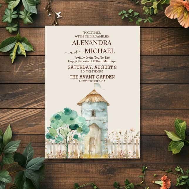 Rustic Country Farm Barn Wedding Invitation (Creator Uploaded)