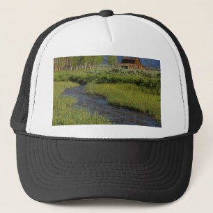 Rustic Country Farm Mormon Row Barns Trucker Hat
