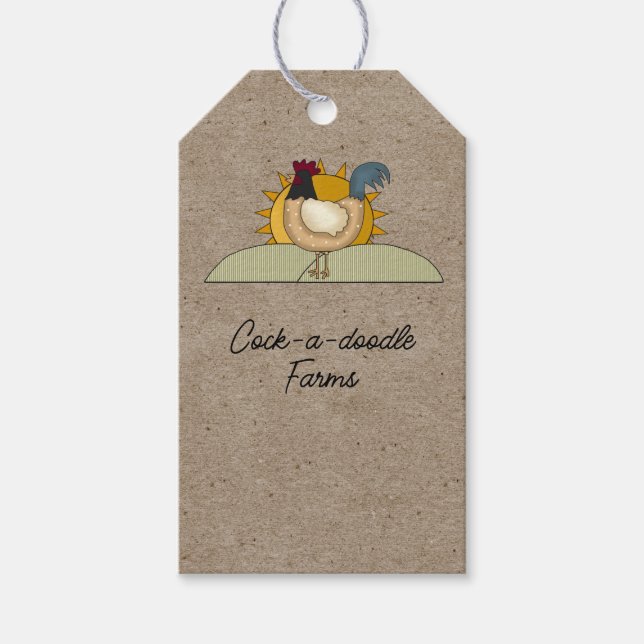 Rustic Country Farm Product Hang Tag  (Front)