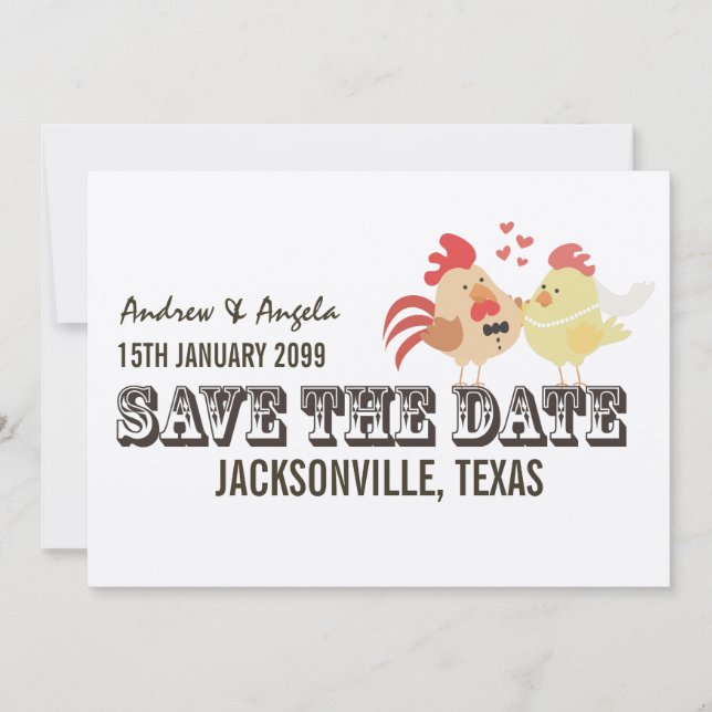 Rustic Country Farm Wedding Save the Date (Front)
