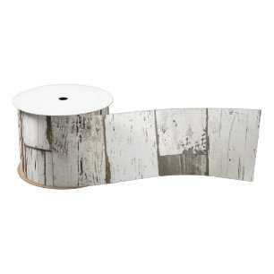 rustic country farmhouse barn grey white woodgrain satin ribbon