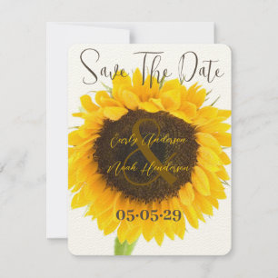 Rustic Country FarmHouse Sunflower Save the Date