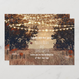 Rustic Country Field Autumn Wedding Invitations