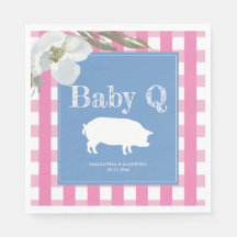 Rustic Country Floral and Pig Gingham Babyq