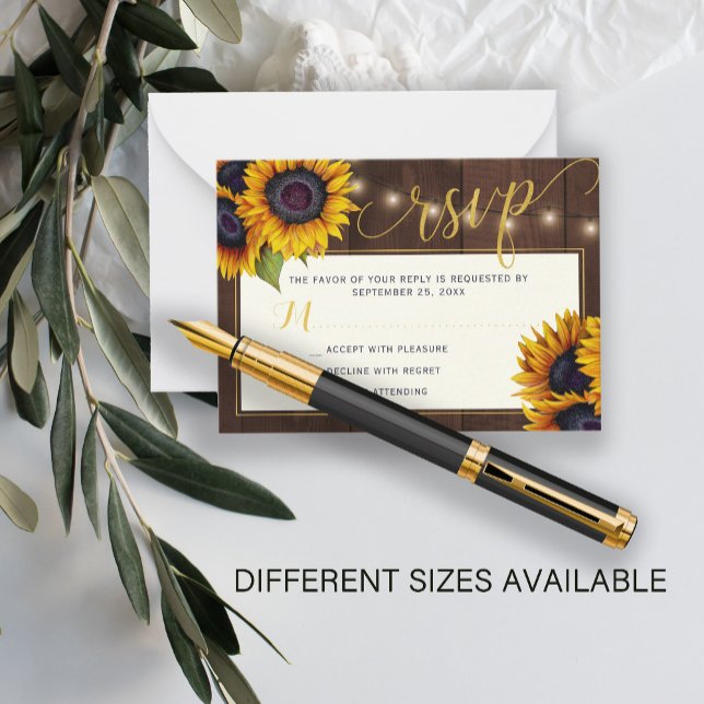 Rustic country floral budget wedding elegant RSVP Card (Creator Uploaded)