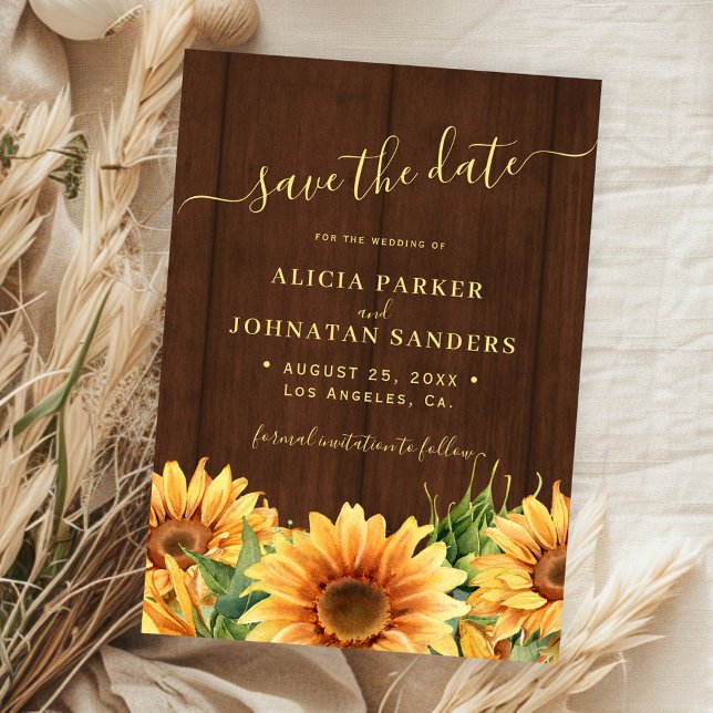 Rustic country floral garden barn wood wedding save the date (Creator Uploaded)